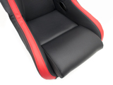 JADE スタイリッシュシートカバー for RECARO RECARO RS-GE ブラック×レッドステッチ×レッドライン