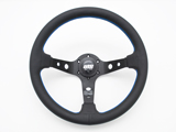 atc ステアリング RALLYE CONE 95 ブラックエアレザー/ブルーステッチ